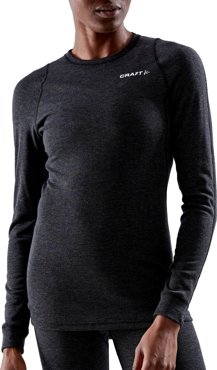 Craft - core wool merino ls tee - thermoshirt - heren - zwart - s