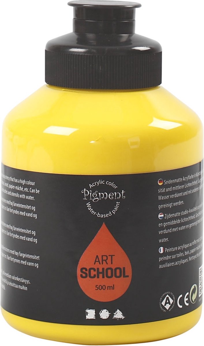 Pigment art school , primair geel, 500 ml