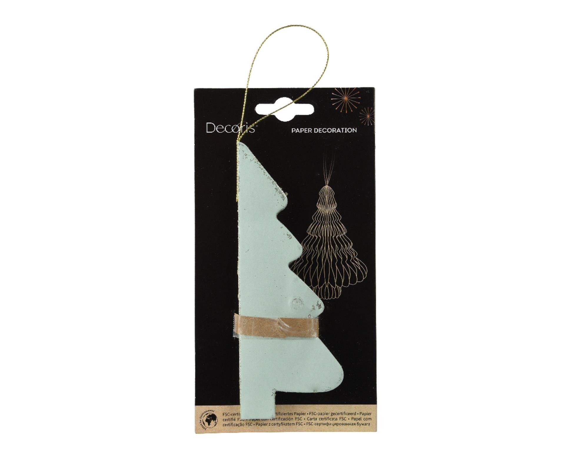 Kaemingk boom papier fsc 100%dia11.25cm x h.15cm | 6 stuks