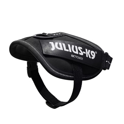 Julius k9 idc power-harnas tuig voor labels zwart