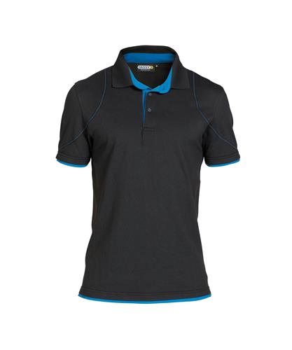 Dassy polo orbital zwart azuurblauw xxl