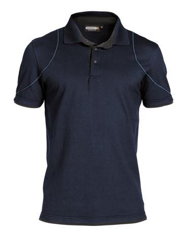 Dassy polo orbital nachtblauw grijs l