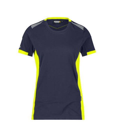 Dassy t-shirt tampico women nachtblauw fluogeel l