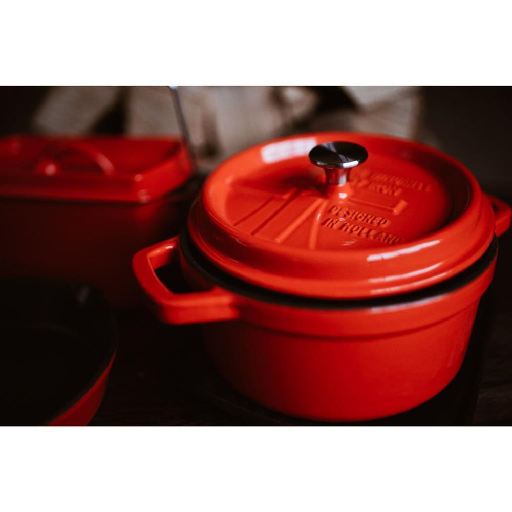 Solinger de windmolen premium gietijzeren braadpan 2,5l oranje emaille