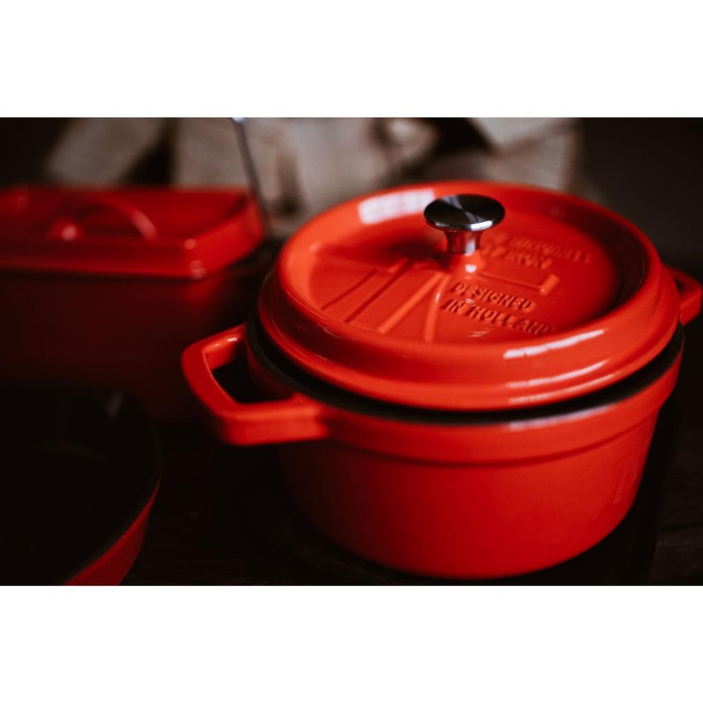 Solinger de windmolen premium gietijzeren braadpan 2,5l oranje emaille