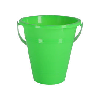 Overige merken emmer met handvat assorti oranje, groen, geel en blauw | 6 stuks