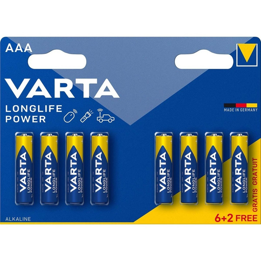 Varta batt va longlife power lr03 aaa potlood krt a 8