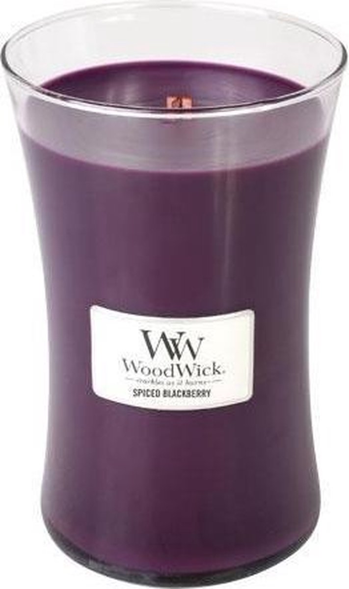 Woodwick hourglass large geurkaars - spiced blackberry - 130 branduren