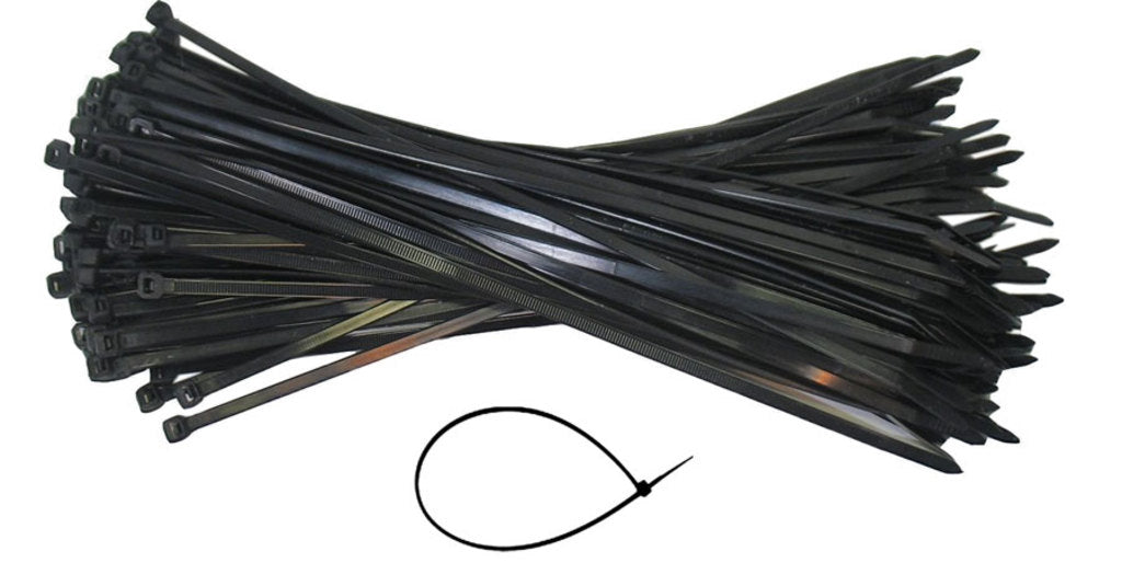 Unbranded kabelbinders 4.8x370 zwart zak a 100
