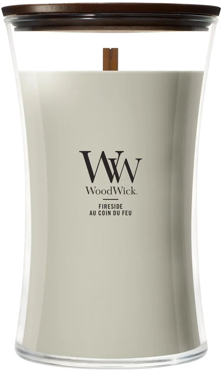 Woodwick hourglass large geurkaars - fireside - 130 branduren