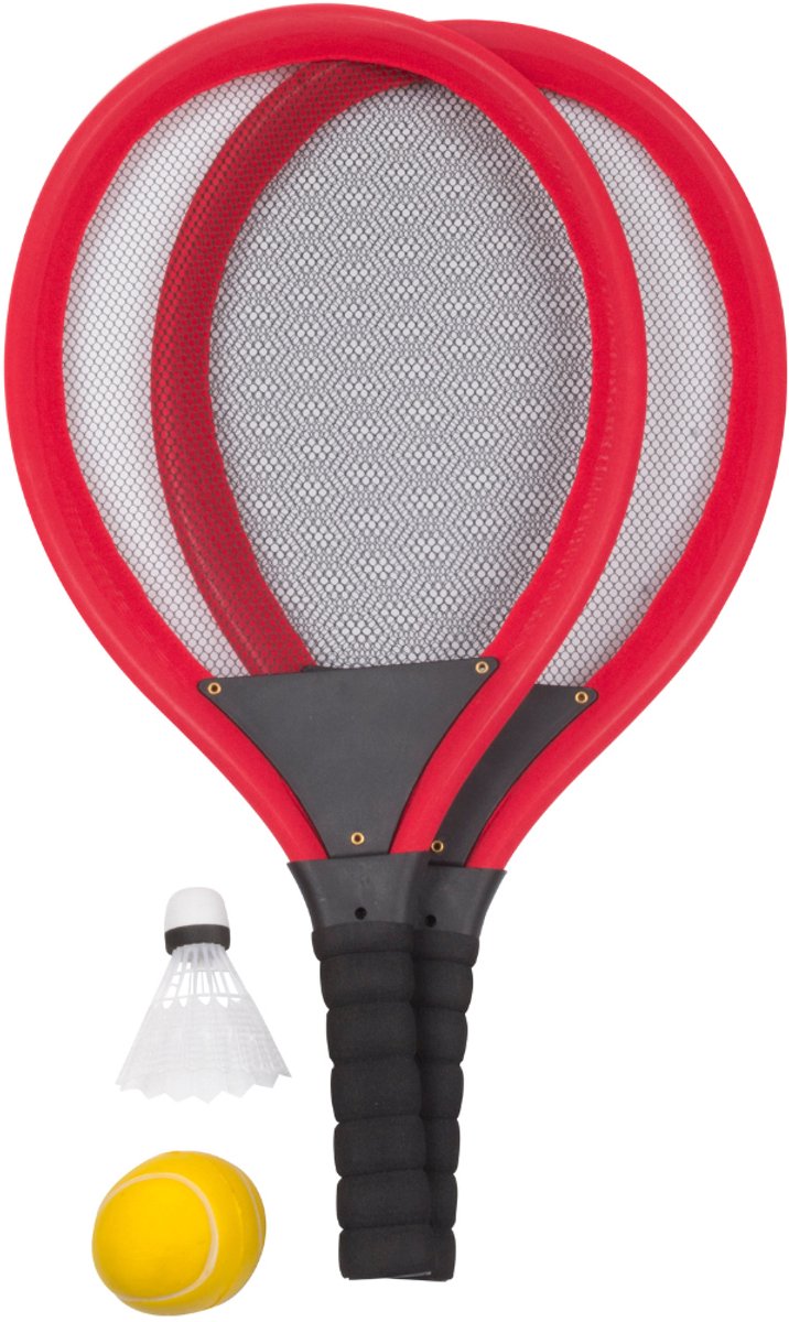 Eddy toys racket set met bal shuttle - assorti