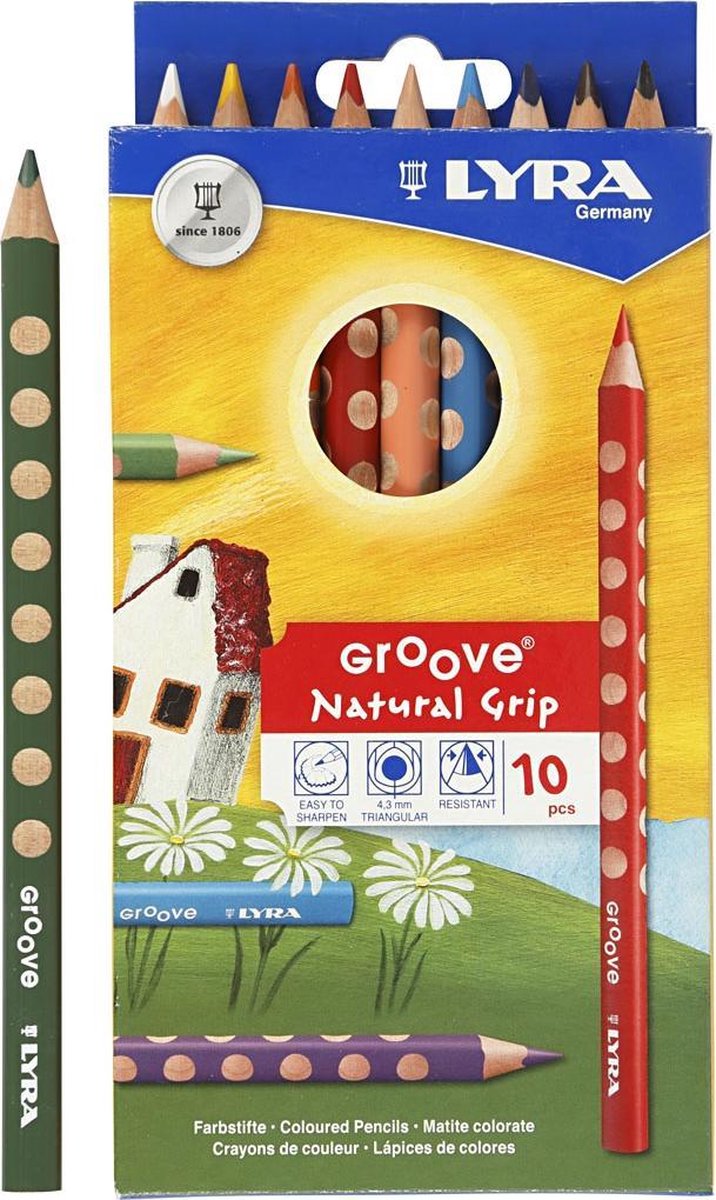 Https: www.cchobby.nl groove-kleurpotloden-l-18-cm-vulling-4-25-mm-diverse-kleuren-10-stuk-1-doos