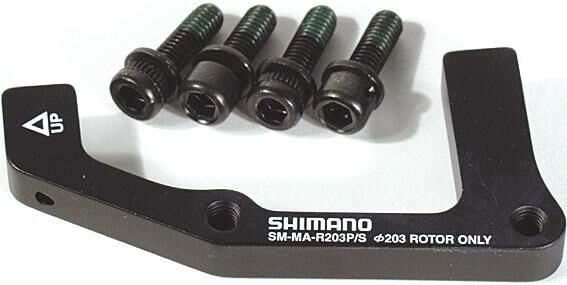 Shimano remblokhouder adapter disc br.adapter shim. pm is 203mm rear