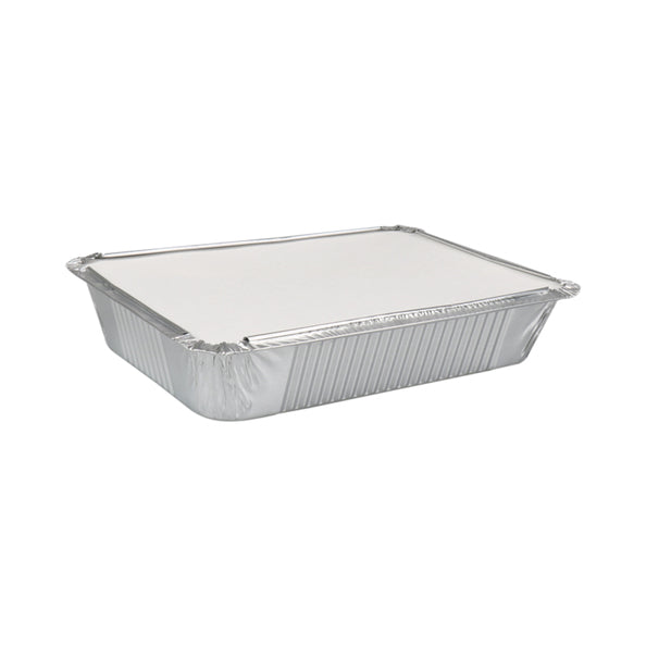 Aluminium bak + deksel 21 x 15 x 4 cm (25 stuks)