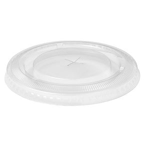 Deksel apet helder 95mm vlak met kruisgat (50 stuks)