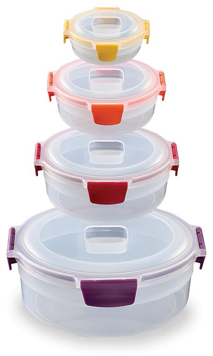 Joseph joseph nest lock 4-delige vershoudbakken set, rond, multisize