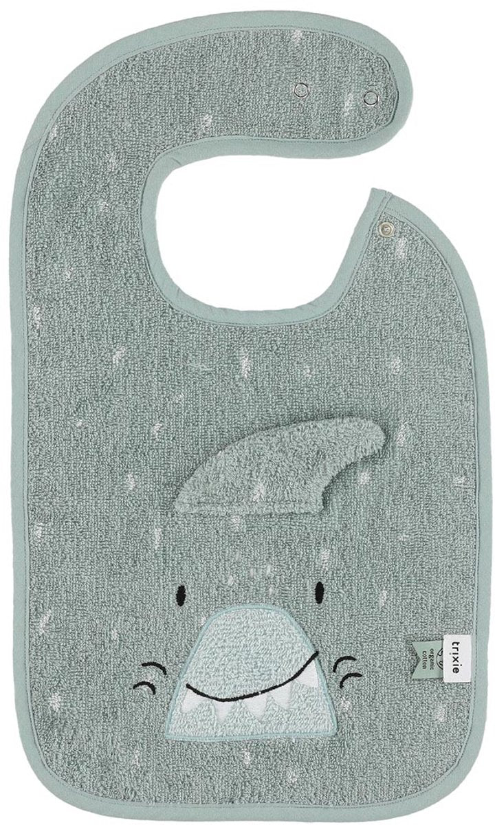 Trixie slab baby blauw katoen mr. shark verstelbaar - biologisch.