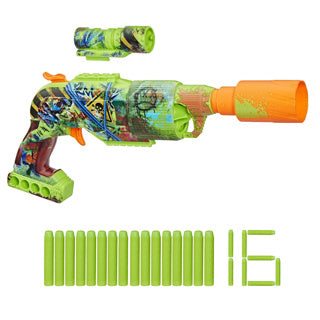 Nerf zombie driller - blaster, 16 elite-darts
