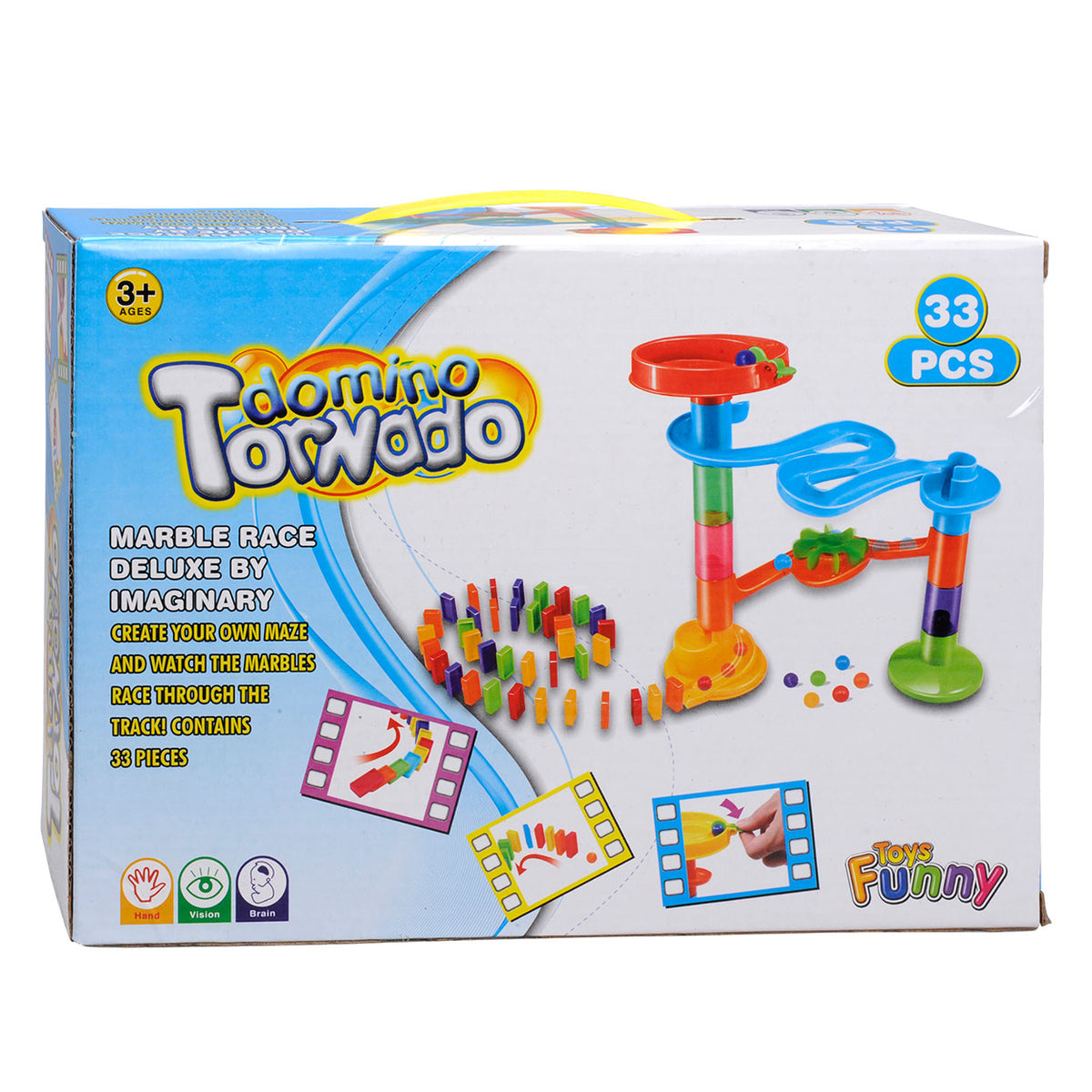 Knikkerbaan met domino, 33dlg.