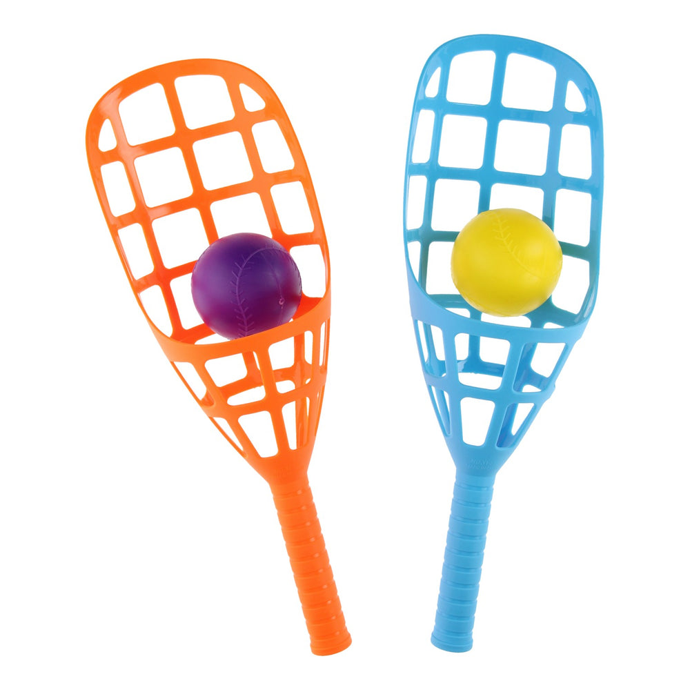 Lobbes vang- en werpspel blauw oranje