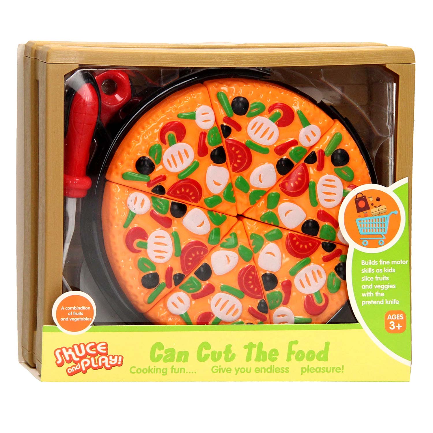 Snijden eten in kist - pizza
