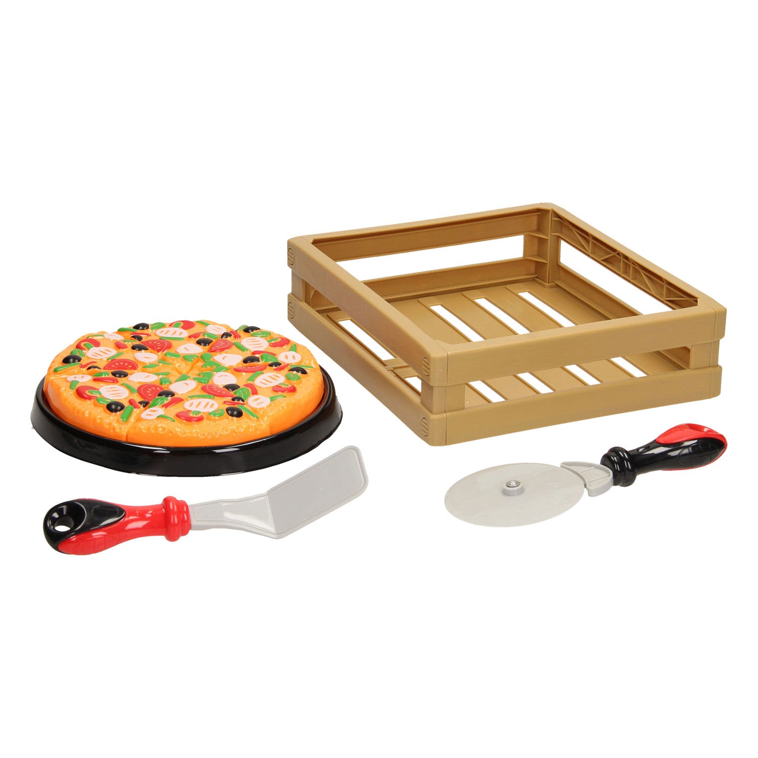 Snijden eten in kist - pizza