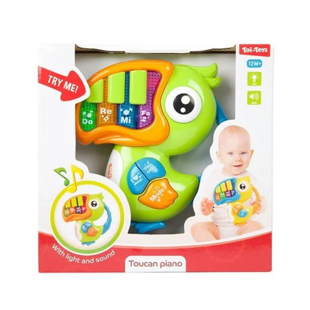 Toi-toys kleine sterren babypiano met muziek toekan met licht en geluid