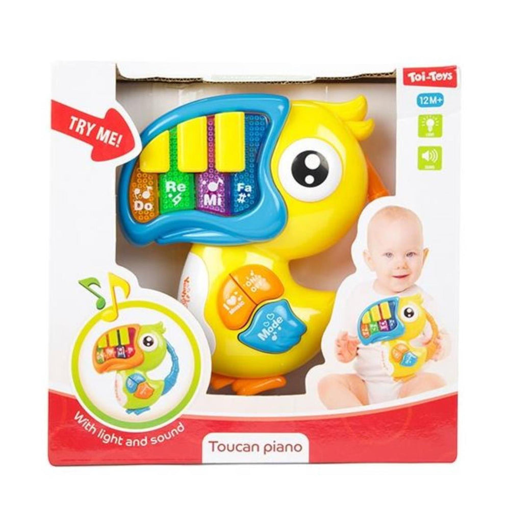 Toi-toys kleine sterren babypiano met muziek toekan met licht en geluid