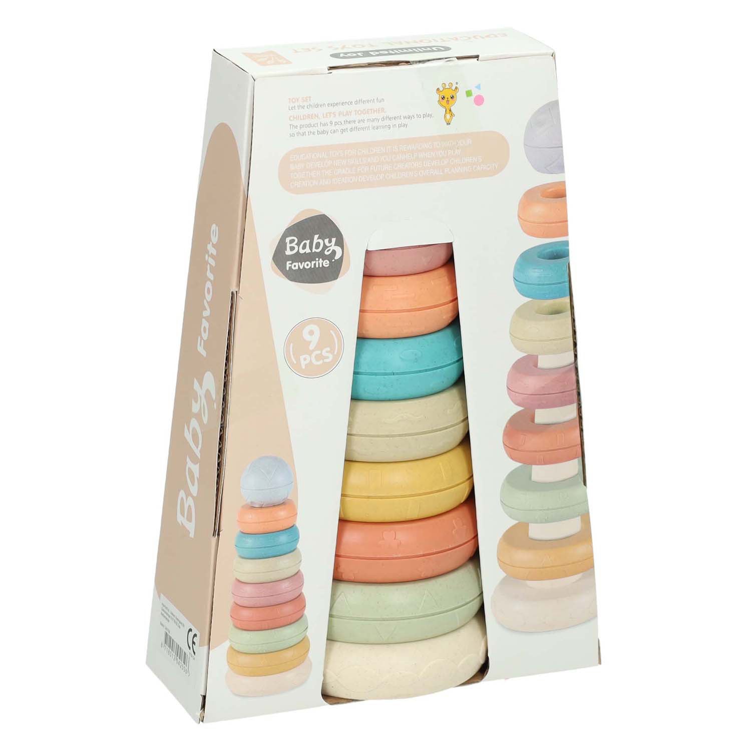 Lobbes speelgoed bv baby stapeltoren pastel