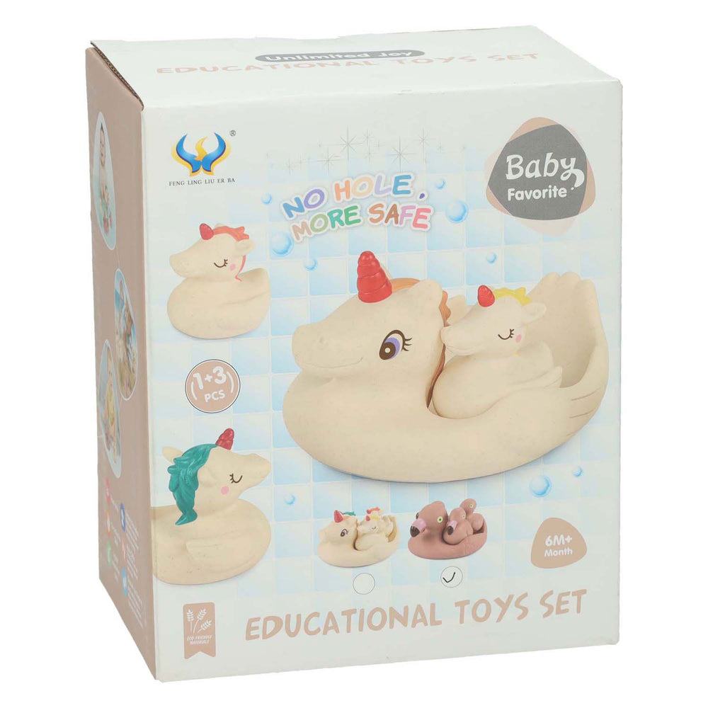 Baddieren flamingofamilie, 4dlg