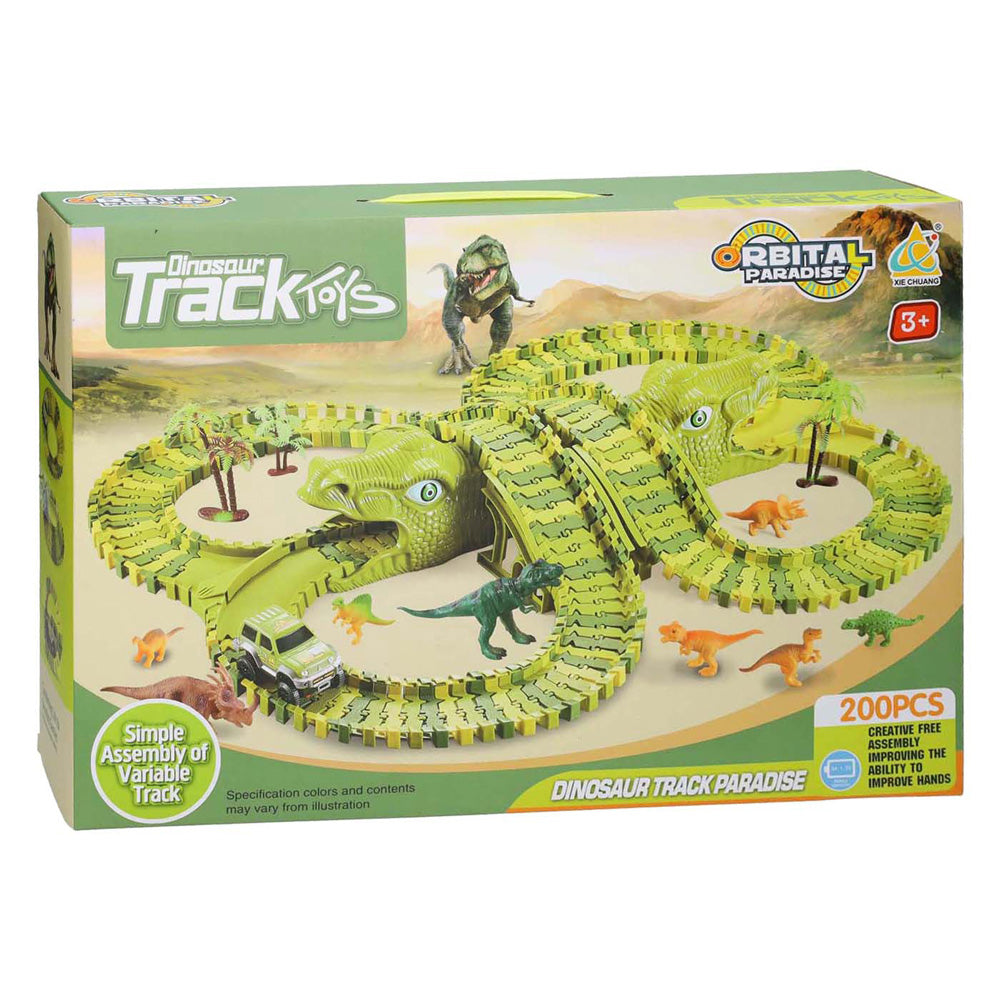 Lobbes speelgoed bv dinotrack uitgebreid speelset, 200dlg.