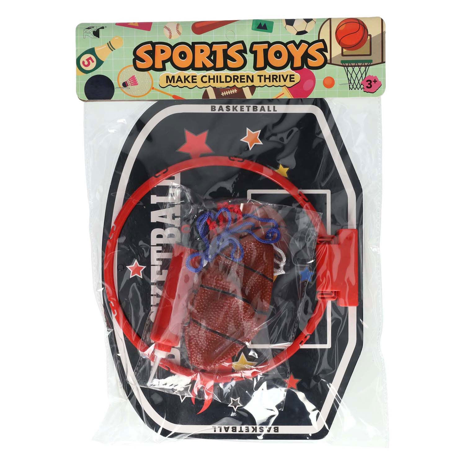 Basketbalbord met bal