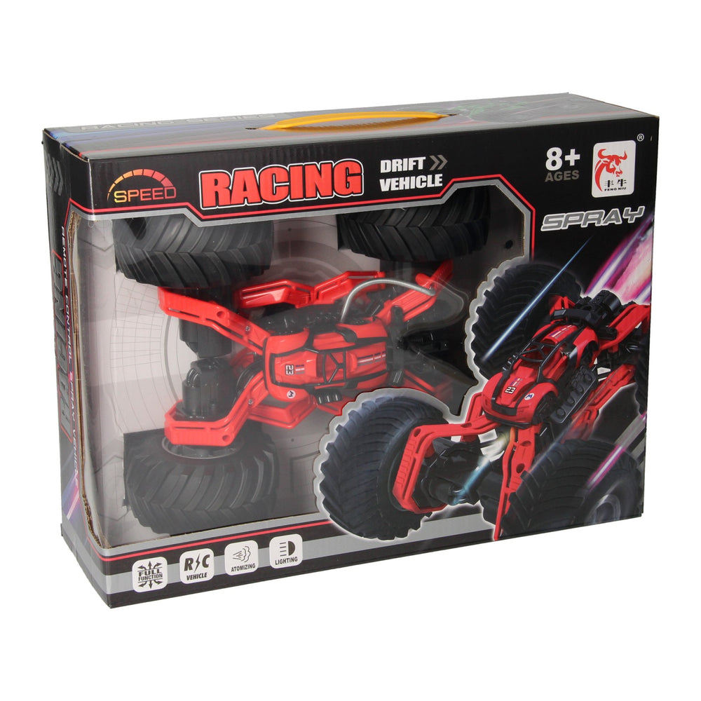 Lobbes rc race monstertruck met rookfunctie - rood