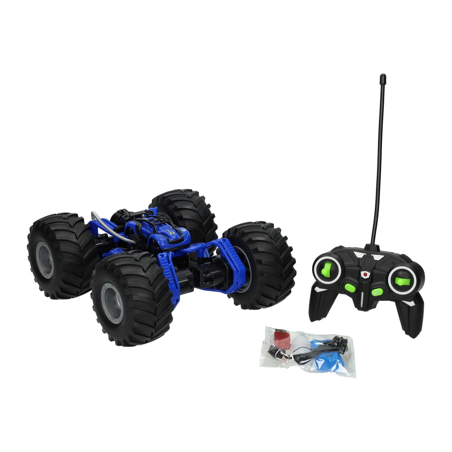 Rc auto met rookfunctie - blauw