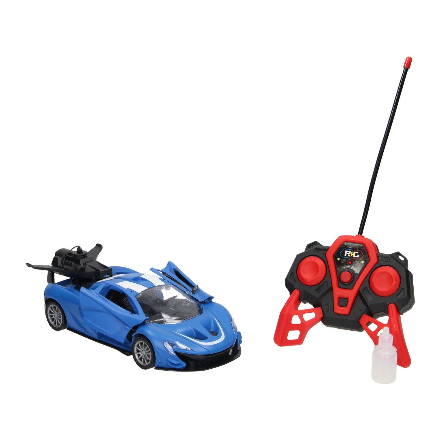 Lobbes speelgoed bv rc sportwagen met stoomfunctie blauw