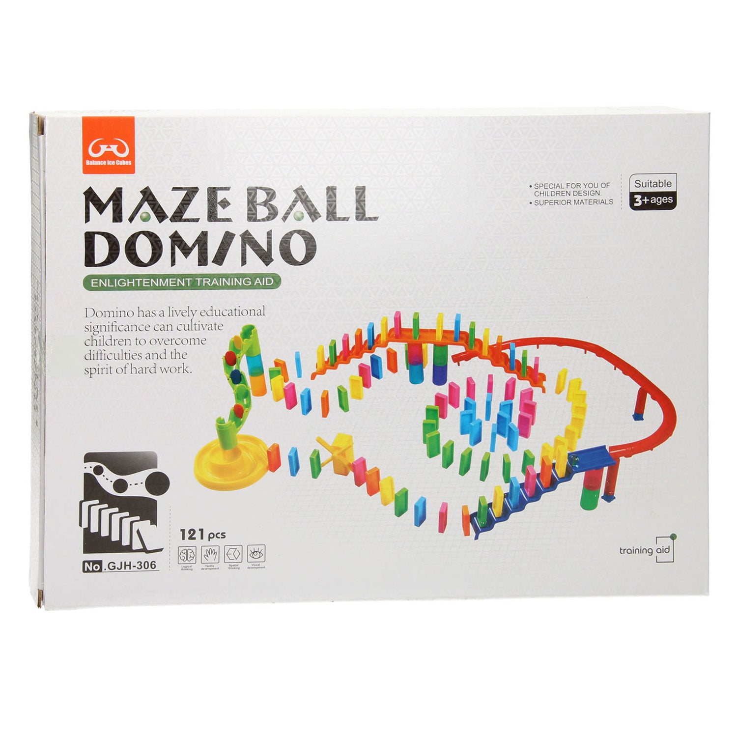 Knikkerbaan dominoset, 121dlg.