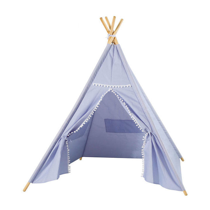 Luxe tipitent blauw met lichtjes, 128cm