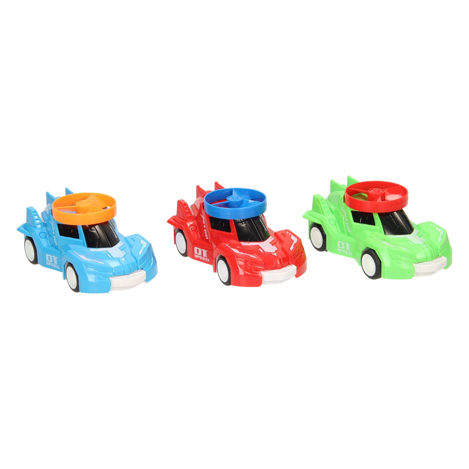 Auto met afschietpropeller