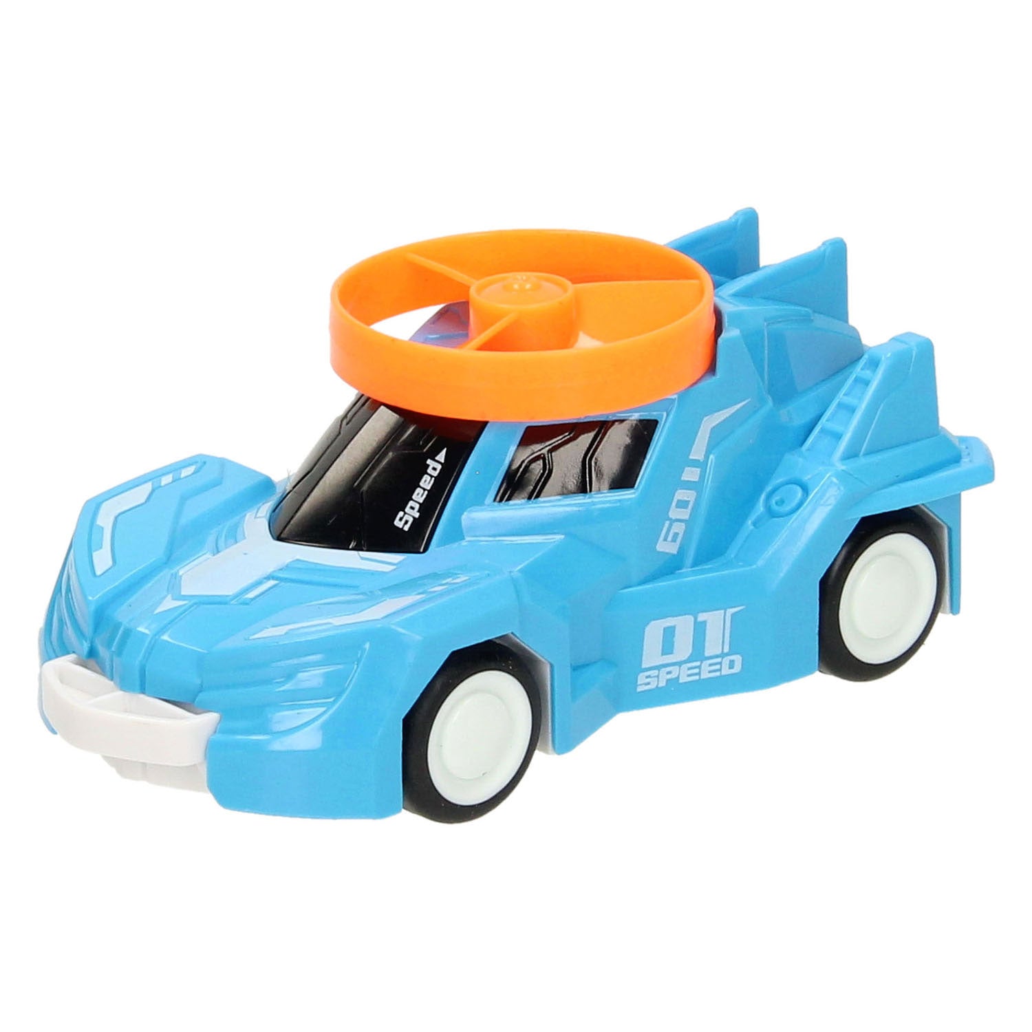 Auto met afschietpropeller