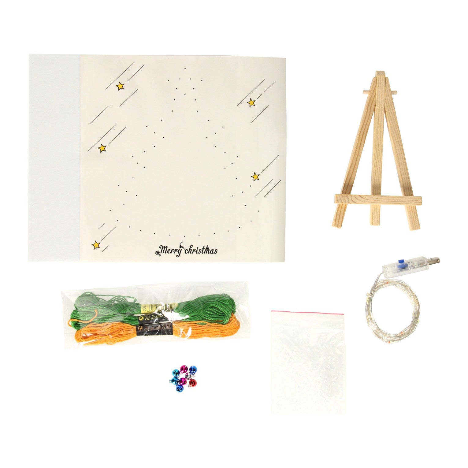 String art kerstboom met led-lampjes