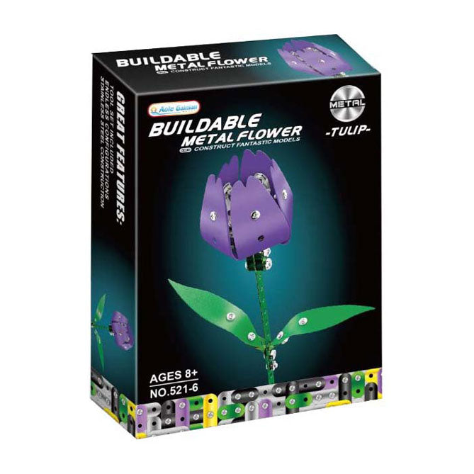 Lobbes metalen bouwset tulp