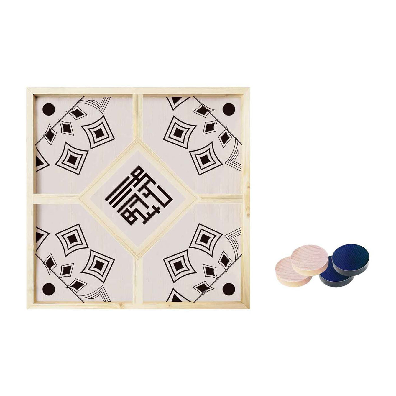 Houten puck schietspel - 4 spelers