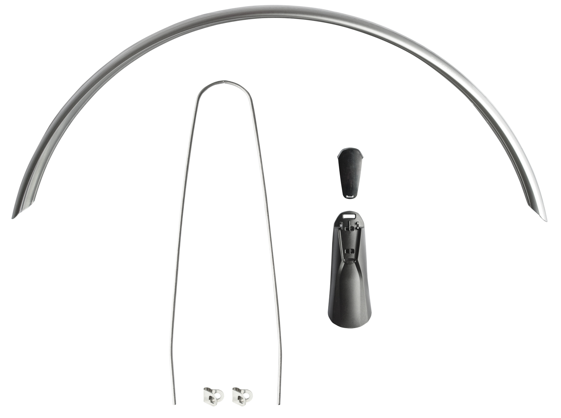 Garde-boue arrière Eurofender Snello 28 x 46 mm - titane fumé