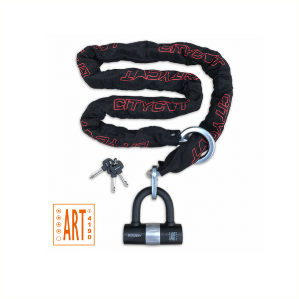 Citycat starry kettingslot art**** 180cm x10.5mm. met loop en mini beugelslot