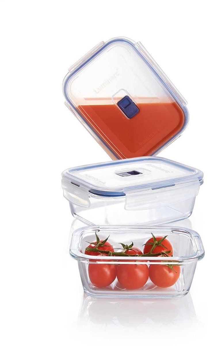 Luminarc pure box active vershoudbak - rechthoek - 3-delig