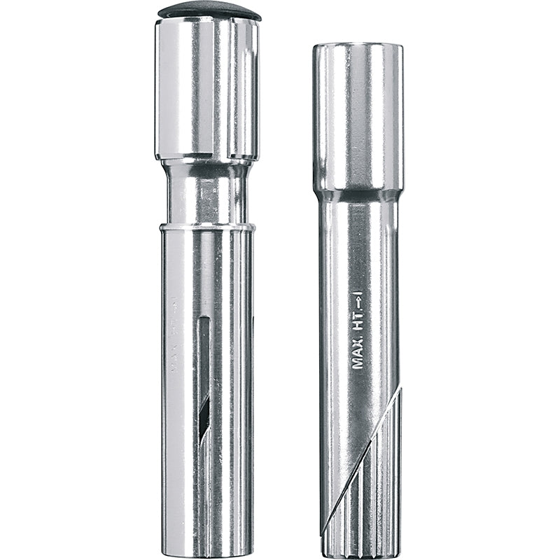 Ergotec stuurpen ahead adapter quill voor 1 + 1 1 8 vorken met draad - zilver