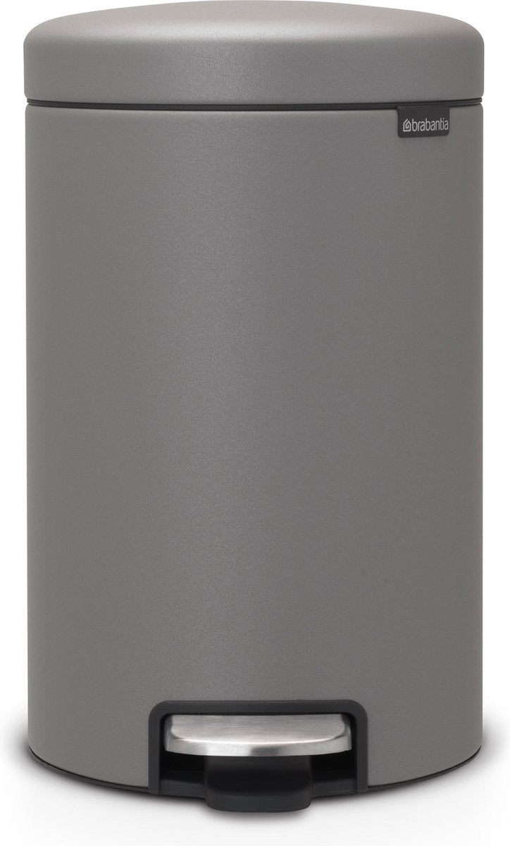Brabantia newicon prullenbak - 12 liter - mineral concrete grey