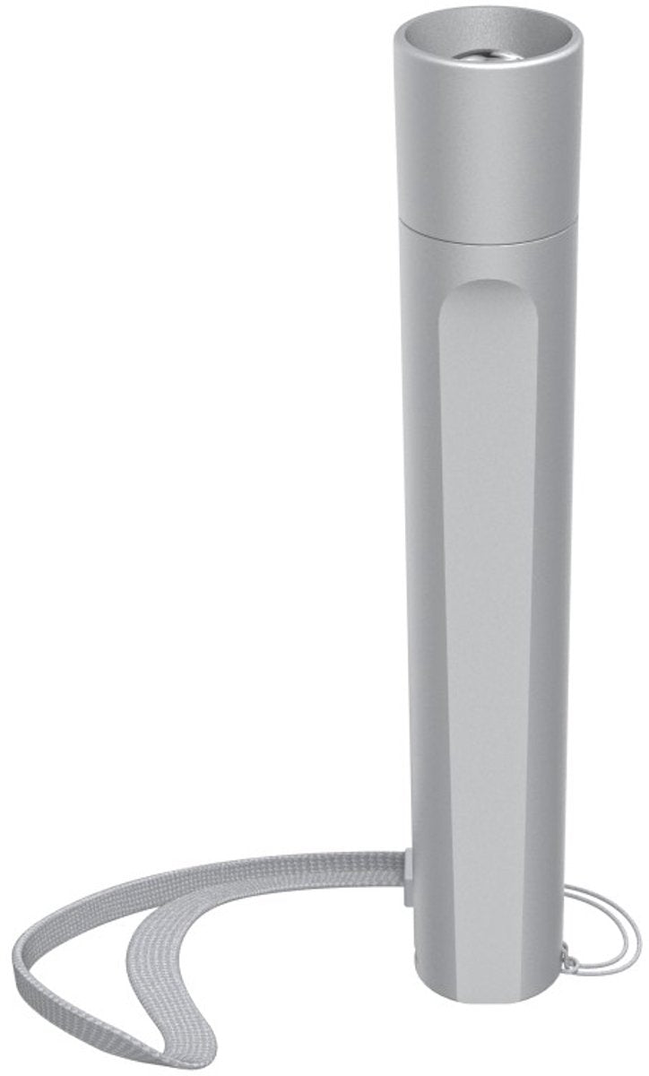 Hama zaklamp - fl120 - 120lm - incl. 2x aa batterijen - alumimium - 3 standen - zilver