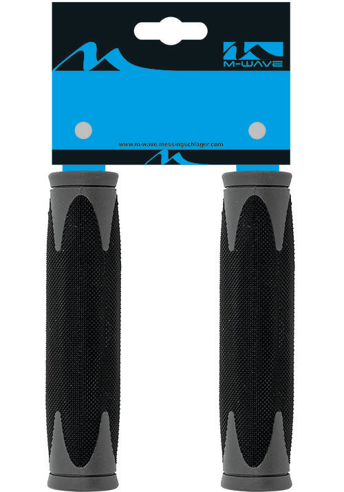 M-wave handvatset atb zwart grjs 130mm 2-componenten