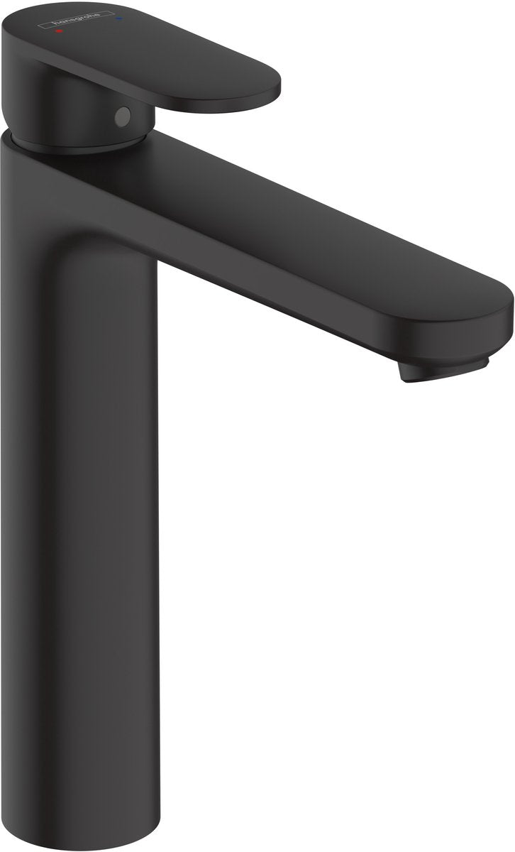 Hansgrohe vernis blend - wastafelmengkraan - ééngreeps bediening - met trekwaste - 190mm maat - mat zwart